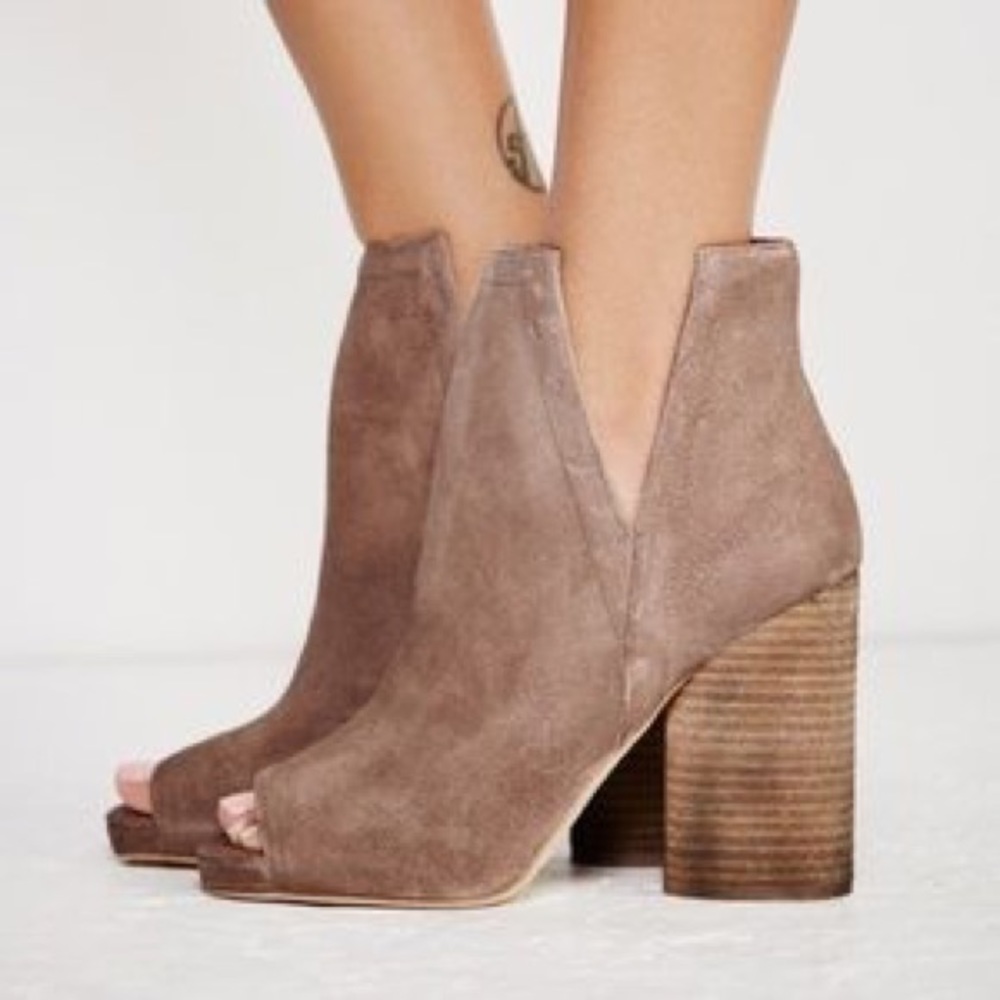 Jeffrey Campbell Oath Cut Out Open Toe Suede heals